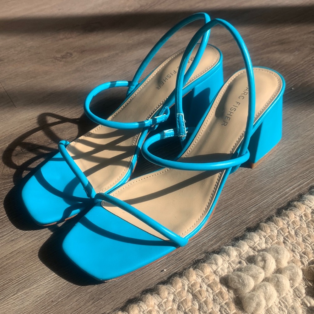 Electric Blue Marc Fisher heeled sandals